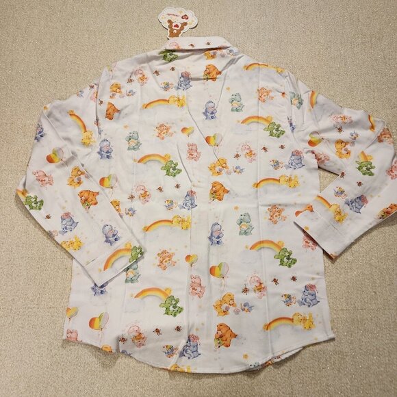 Cakeworthy Care Bears Cousins Flannel Button Down Shirt 80's Cartoon M NEW - Picture 11 of 11